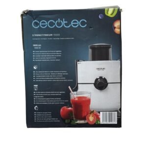 Cecotec Strongtitanium 19000 Juicer, 650W, Titanium Disc, XL Chute, Stainless Steel, White - Refurbished