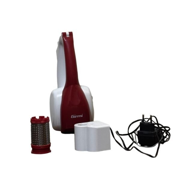 Girmi Gt02 Grater, 12w, Stainless Steel, Fine and Coarse Cylinders, Red - Refurbished - Image 3