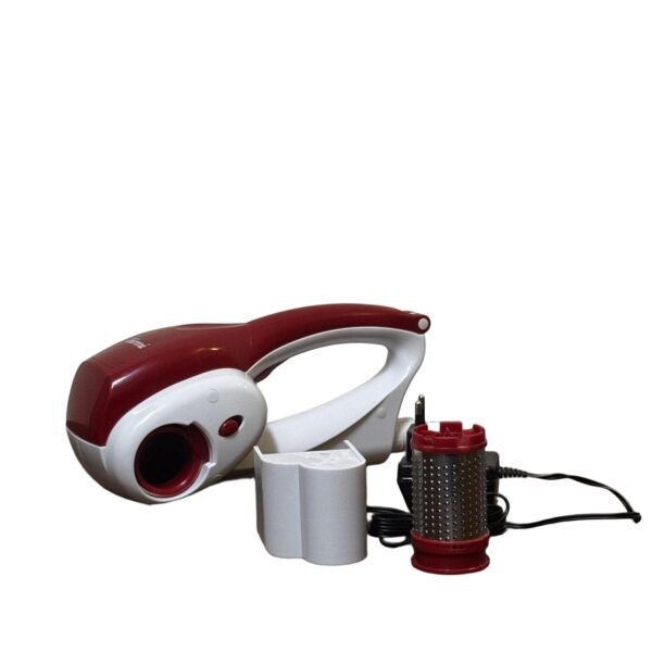 Girmi Gt02 Grater, 12w, Stainless Steel, Fine and Coarse Cylinders, Red - Refurbished - Image 2