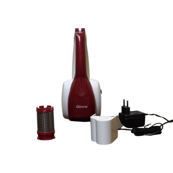 Girmi Gt02 Grater, 12w, Stainless Steel, Fine and Coarse Cylinders, Red - Refurbished - Image 3