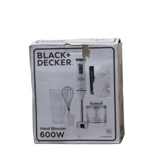 Black & Decker Bxhba600e Hand Blender, 600W, Stainless Steel, White - Refurbished
