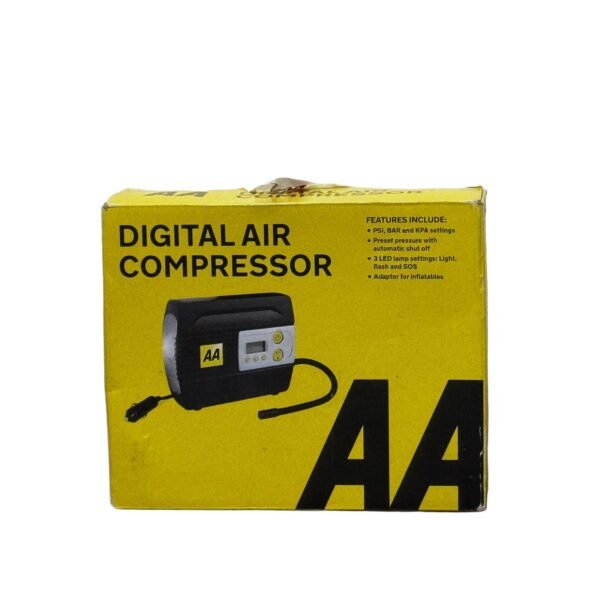 AA 12V Digital Tire Inflator AA5502, Cars, Vehicles, Inflatables, Bicycles, PSI BAR KPA 0-120, Includes Adaptors, Black - Refurbished