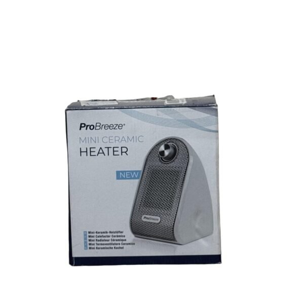 Pro Breeze Mini Space Heater, Compact, Portable, PTC Ceramic Fan Heater, White - Refurbished