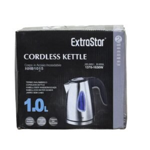 Extrastar Electric Kettle, 1L Crystal Kettle, LED Illumination, Auto Shut-off, Boil-Dry Protection, Stainless Steel - Refurbished