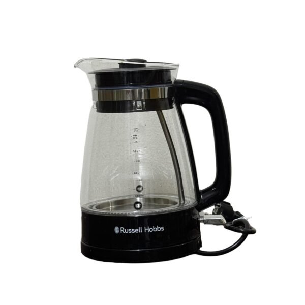 Russell Hobbs Classic Glass Kettle, 1.7L, 2400W, Blue LED, Quick Boil, Removable Lid, 360° Base - Refurbished - Image 2