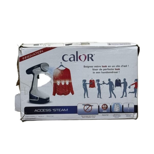 Calor DR8085C0 Garment Steamer, 1000W, 200ml, Blue/White, 10 Minute Runtime, Sanitizing, Anti-bacterial - Refurbished - Image 2