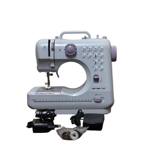 Emerio Sewing Machine, Kids & Beginners, Sew-121820, 12 Stitch Patterns, Mini, Foot Pedal, LED Light, White/Pink - Refurbished - Image 2