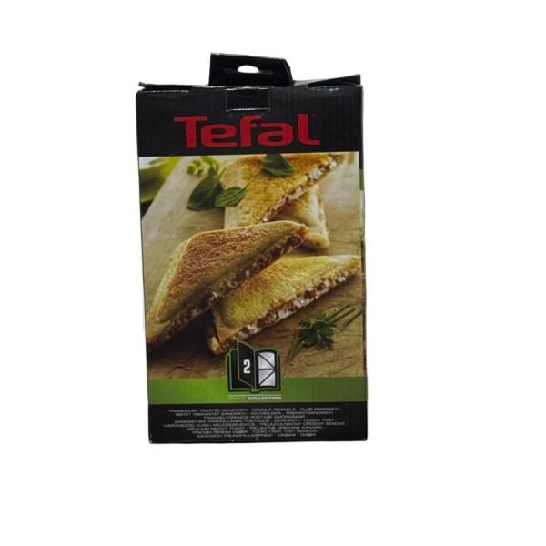 Tefal Xa800212 Club Sandwich Plates Set, Non-stick, Snack Time Accessory, Snack Collection - Refurbished