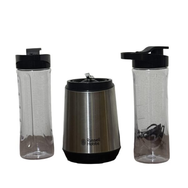 Russell Hobbs Mix&Go Blender, Smoothie Maker, 300W, Stainless Steel, Includes 2 Bottles, 600ml - Refurbished