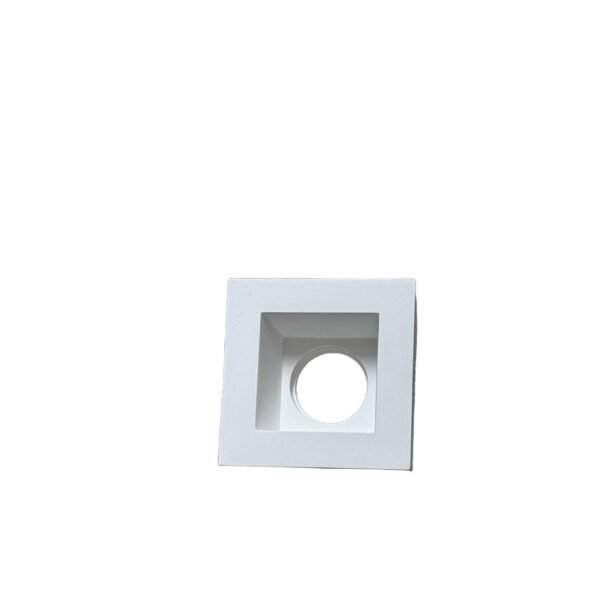 Eurekaled PF1257, Ceramic Plaster, Square, Recessed, GU10 Spotlight Fitting, False Ceilings - Refurbished - Image 2