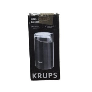 Krups Coffee Mill, Spice Grinder, 12 Cup, One Touch, 200 Watts, Black - Refurbished