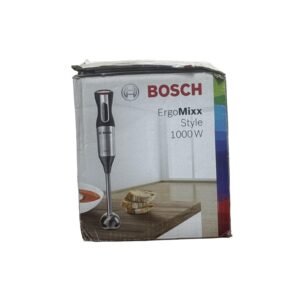 Bosch Ergomixx Hand Blender Set, Stainless Steel, Mixing Cup, 12 Speeds, 1000 Watt, Black - Refurbished