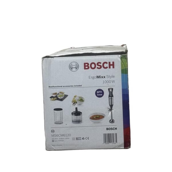 Bosch Ergomixx Hand Blender Set, Stainless Steel, Mixing Cup, 12 Speeds, 1000 Watt, Black - Refurbished - Image 2