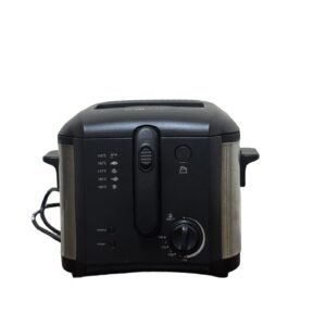 Clatronic Fr 3649 Fryer, 1600 W, 2.5 L Capacity, Adjustable Thermostat, Stainless Steel, Black - Refurbished