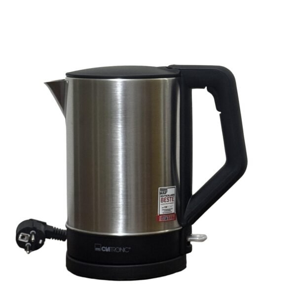 Clatronic WKS 3692 Kettle, 1.5 L, Concealed Stainless Steel Element, Automatic Shut-Off, Base Station, 2200 W, Black/Stainless Steel - Refurbished - Image 2